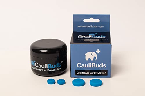 CauliBuds™ Cauliflower Ear Magnets - Premium Silicone Magnet Compression Kit for Cauliflower Ear Prevention & Treatment in BJJ, Wrestling, MMA, & Rugby - Minimize Ear Draining (Black)