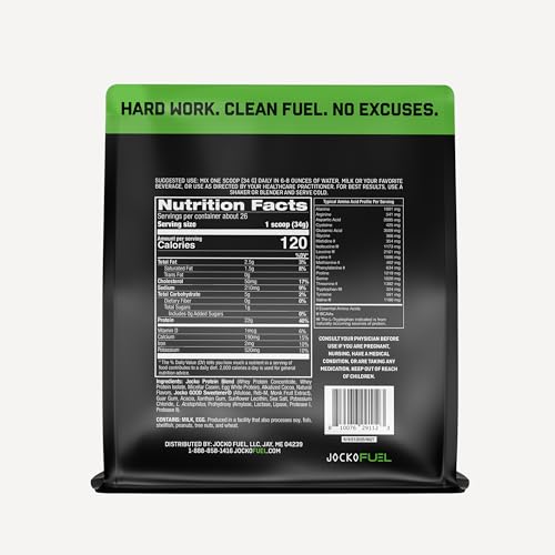Jocko Fuel Mölk Whey Protein Powder 22g Protein - Low Sugar Monk Fruit Blend - Muscle Recovery & Growth, Packaging May Vary (26 Servings, Chocolate Milkshake)