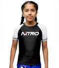 Kids BJJ Rash Guard - Brazilian Jiu Jitsu MMA Compression Shirt - Short Sleeve Rashguard