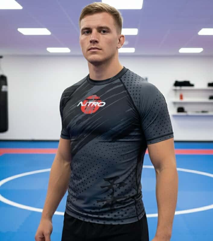 Brazilian Jiu Jitsu Rash Guard - MMA Rashguard Grappling BJJ Compression Shirt