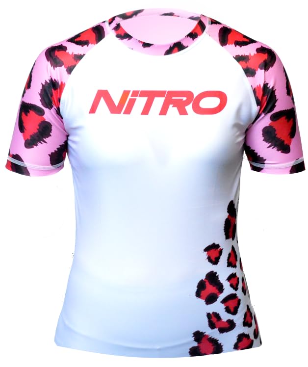 Women's BJJ Rash Guard - Pink - Short Sleeve Brazilian Jiu Jitsu Grappling Rashguard Womens