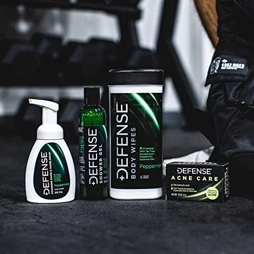 Defense Liquid Foaming Face & Hand Soap 7.5 Fl Oz with Tea Tree, Eucalyptus, Jojoba, Aloe Vera, Olive & Coconut Oils