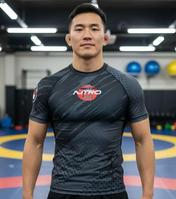 Brazilian Jiu Jitsu Rash Guard - MMA Rashguard Grappling BJJ Compression Shirt