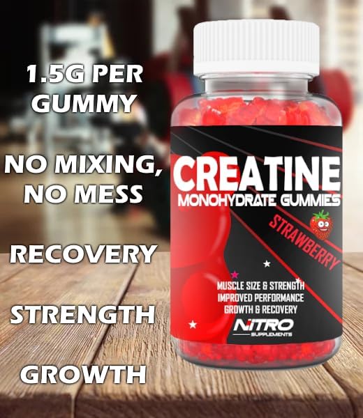 Nitro Supplements - Creatine Monohydrate Gummies (60ct) 30 Servings