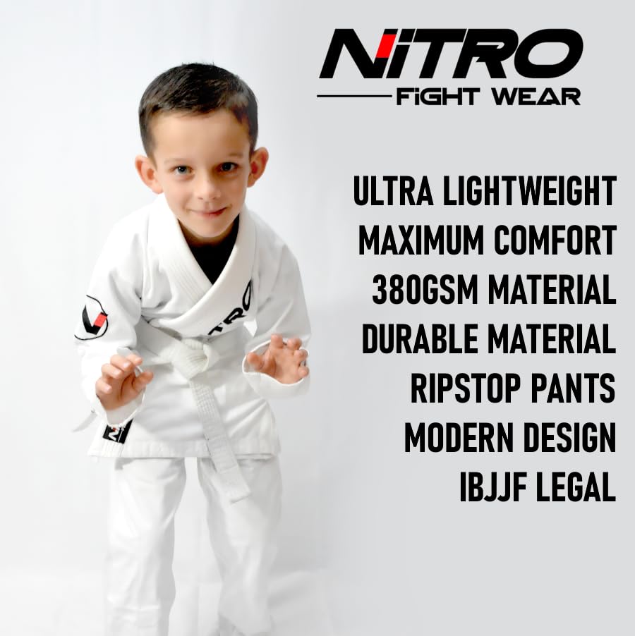 Kids Evolution Brazilian Jiu Jitsu Gi | Lightweight | IBJJF Approved Kids BJJ Gi (Belt not included)