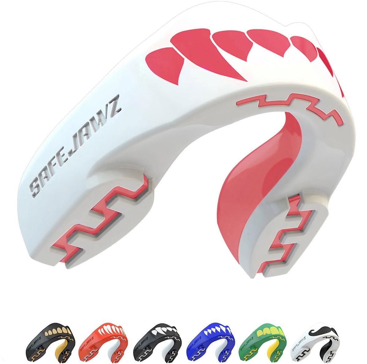 SafeJawz Sports Mouthguard, Dual Layer Premium Mouth Guard with Case for Basketball, Lacrosse, Football, Martial Arts, Hockey, Wrestling, Ice Hockey and All Contact Sports