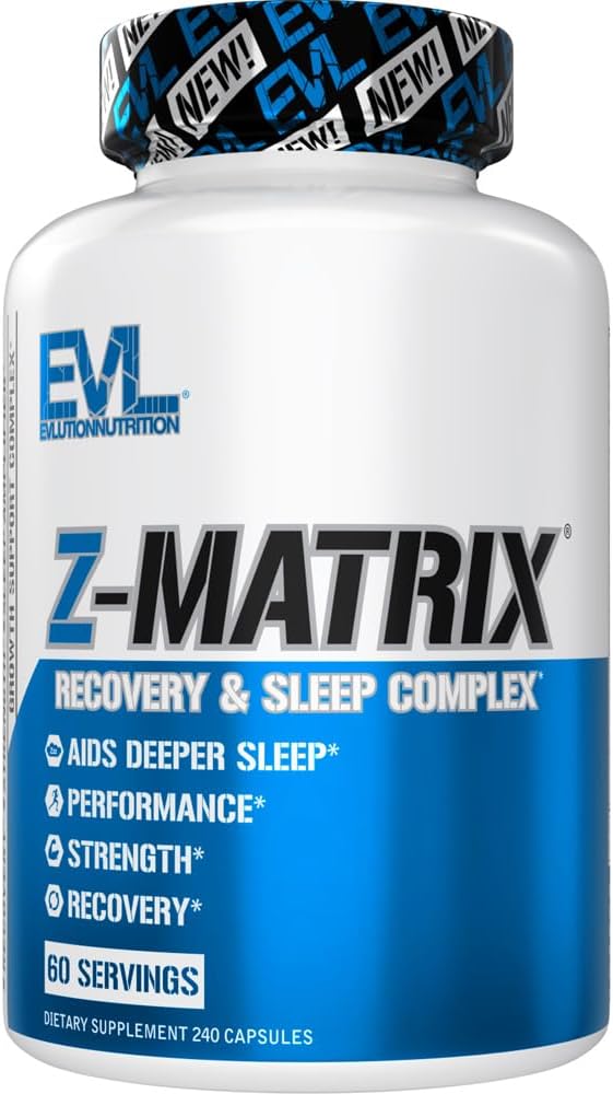 Evlution EVL Post Workout Recovery Supplement - Magnesium and Zinc - ZMatrix Zinc Magnesium Aspartate Muscle Recovery Supplement for Sleep Support and Muscle Health
