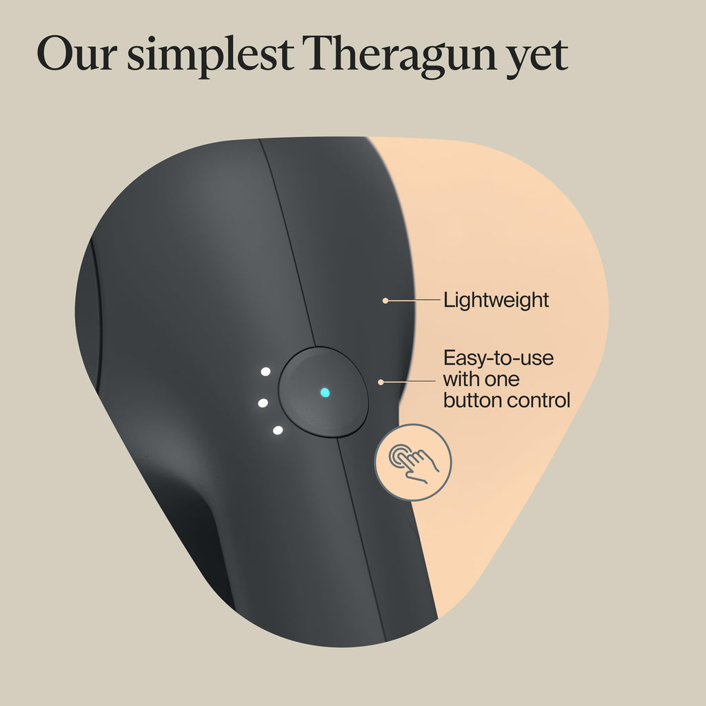 TheraGun Relief by Therabody - Easy-to-Use, Comfortable & Light Handheld Percussion Massage Gun for Everyday Pain Relief Massage Therapy in Neck, Back, Leg, Shoulder and Body (Sand)