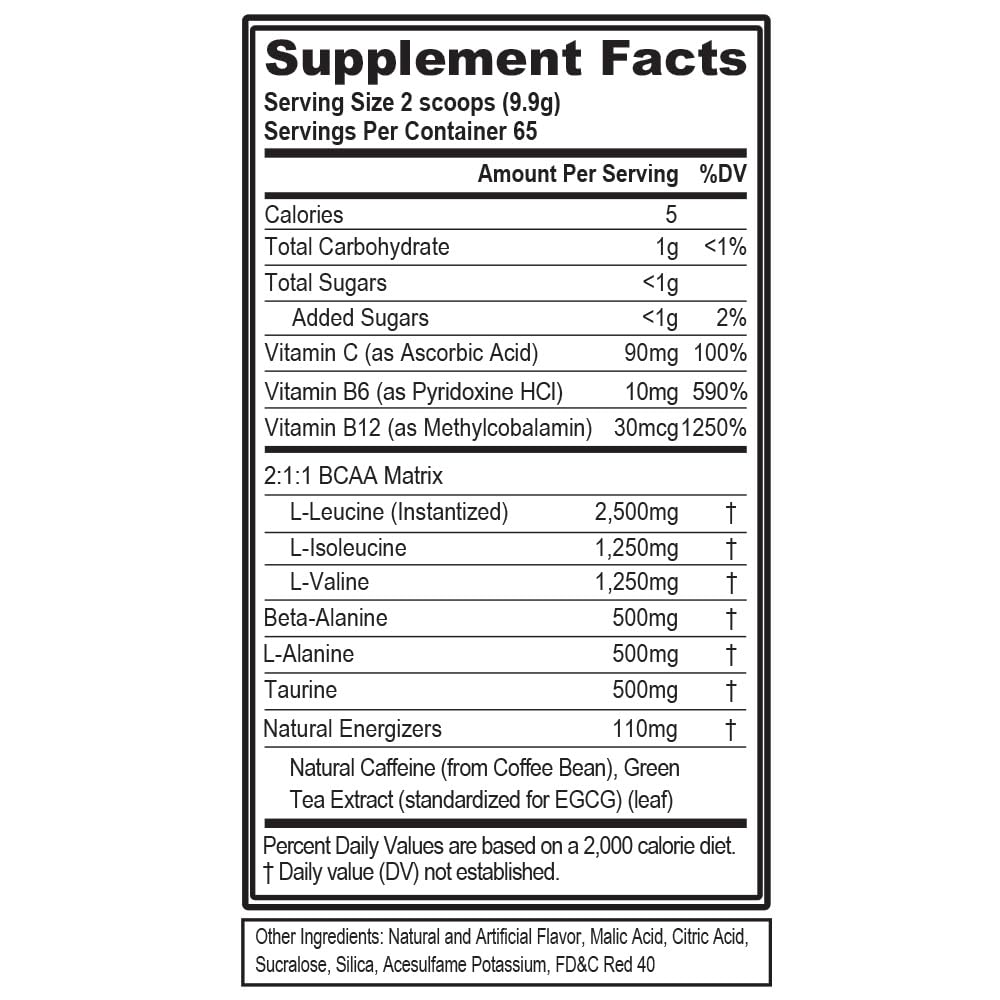 EVL BCAAs Amino Acids Powder - BCAA Energy Pre Workout Powder for Muscle Recovery Lean Growth and Endurance - Rehydrating Post Workout Recovery Drink with Natural Caffeine - Pink Lemonade