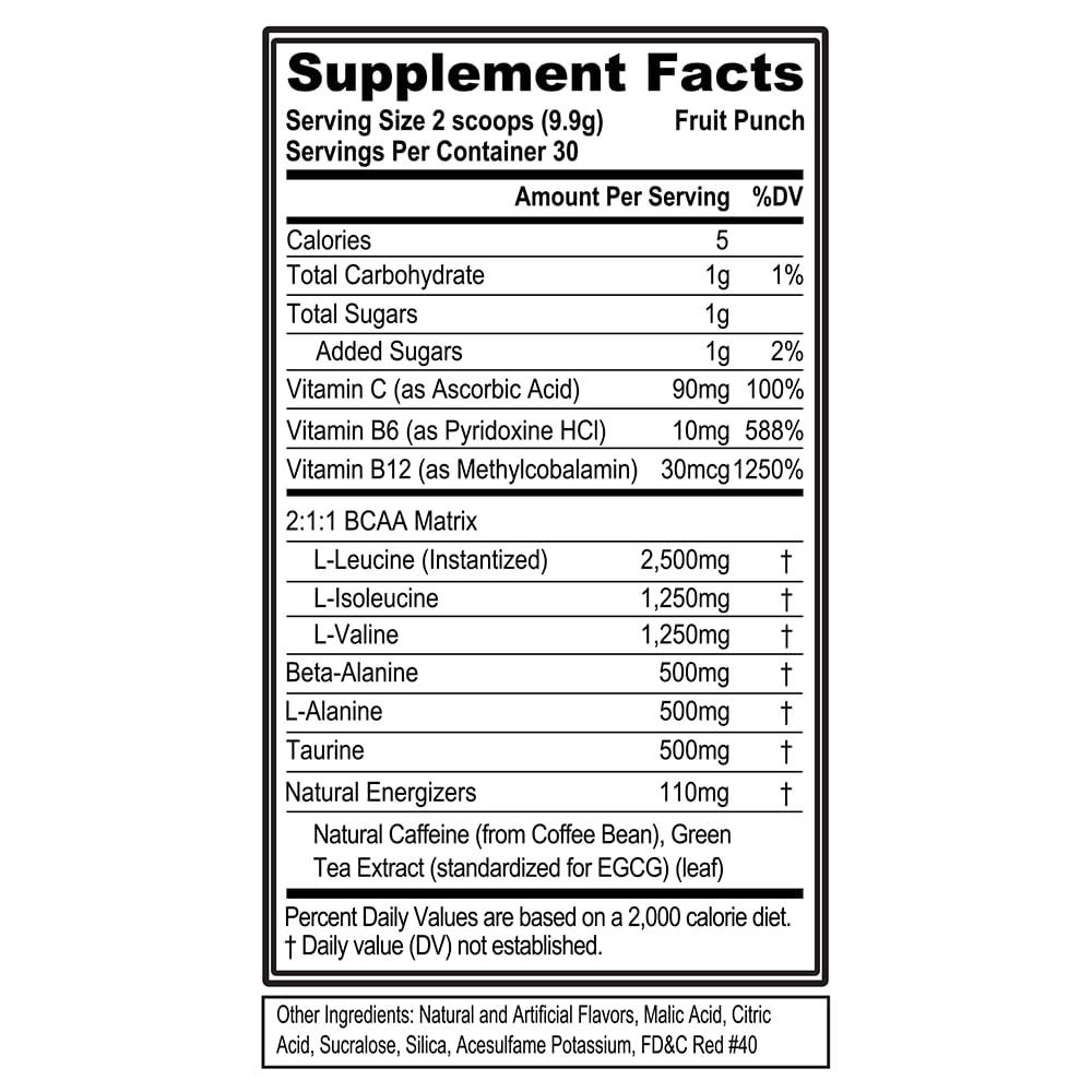 EVL BCAAs Amino Acids Powder - BCAA Energy Pre Workout Powder for Muscle Recovery Lean Growth and Endurance - Rehydrating Post Workout Recovery Drink with Natural Caffeine - Pink Lemonade