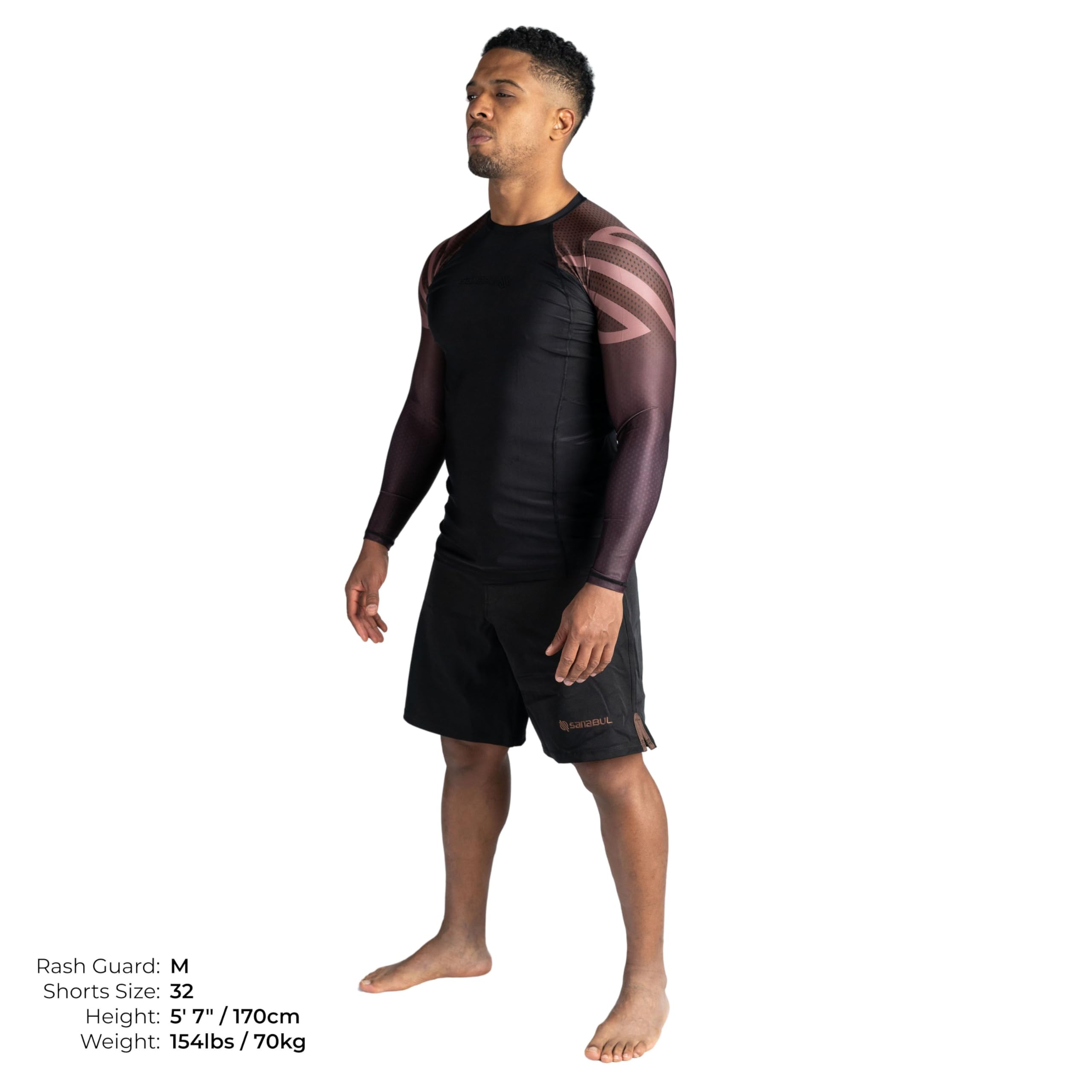 Sanabul Essential Long Sleeve Compression Training Rash Guard for MMA BJJ Wrestling Grappling and No Gi Jiu Jitsu rashguard