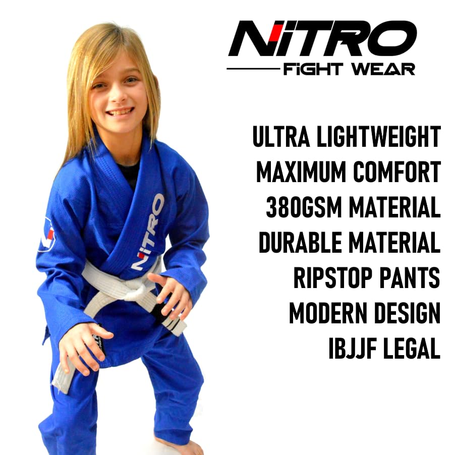 Kids Evolution Brazilian Jiu Jitsu Gi | Lightweight | IBJJF Approved Kids BJJ Gi (Belt not included)