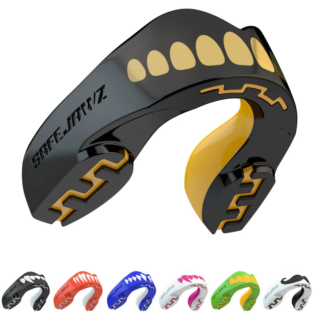 SafeJawz Sports Mouthguard, Dual Layer Premium Mouth Guard with Case for Basketball, Lacrosse, Football, Martial Arts, Hockey, Wrestling, Ice Hockey and All Contact Sports