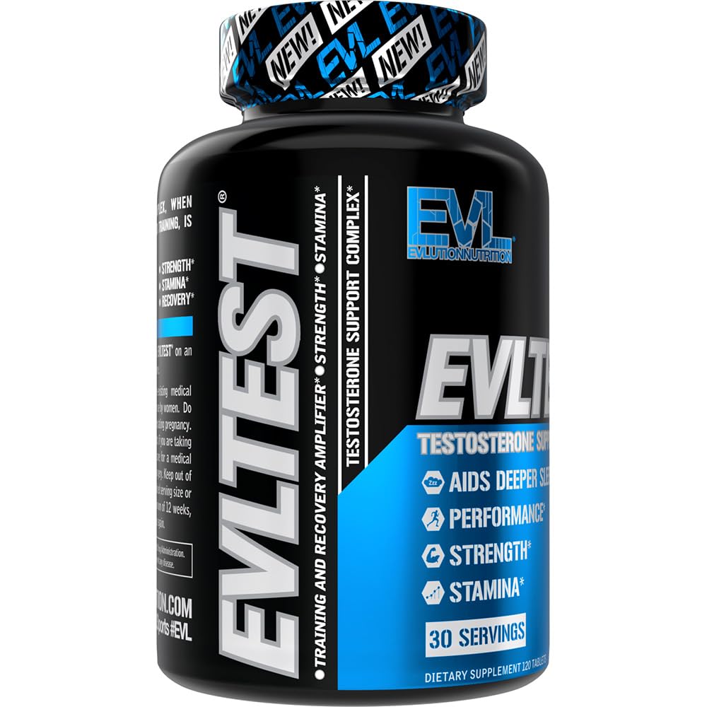EVL Complete Testosterone Booster for Men - Post Workout Recovery Testosterone Supplement with DIM Plus D Aspartic Acid and Tribulus - EVLTest Estrogen Blocker for Men Post Workout Supplement
