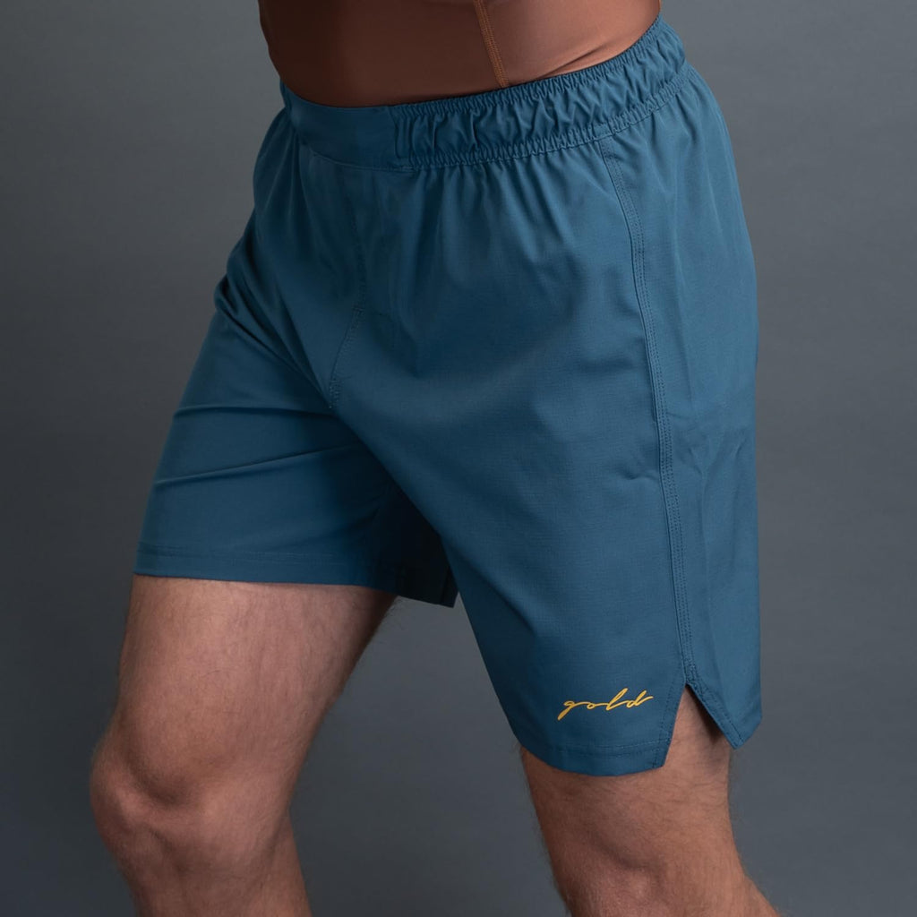 Gold BJJ Airflex Jiu Jitsu Shorts - Fight Short for No Gi, Wrestling, MMA & Boxing