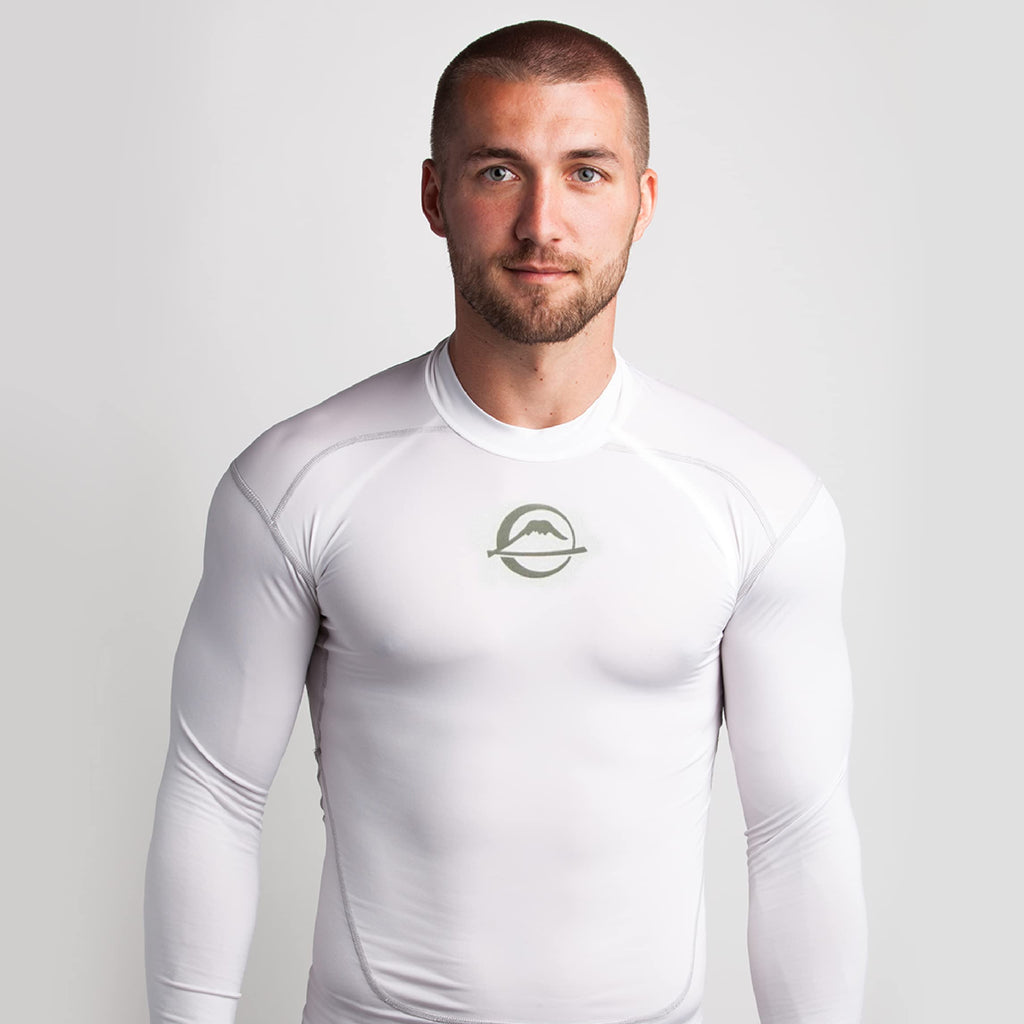 FUJI Baseline Ranked Long Sleeve Jiu Jitsu Rashguard, BJJ Rashguard for Men and Women