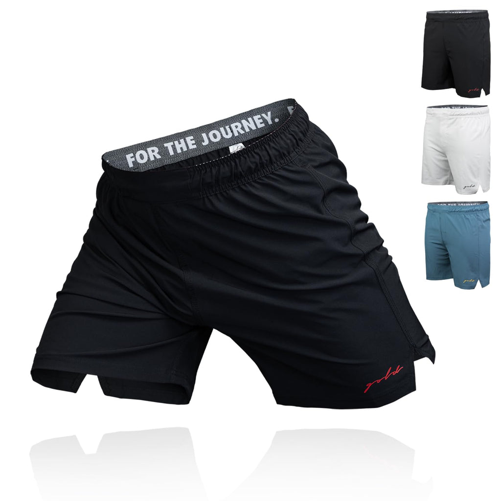 Gold BJJ Airflex Jiu Jitsu Shorts - Fight Short for No Gi, Wrestling, MMA & Boxing