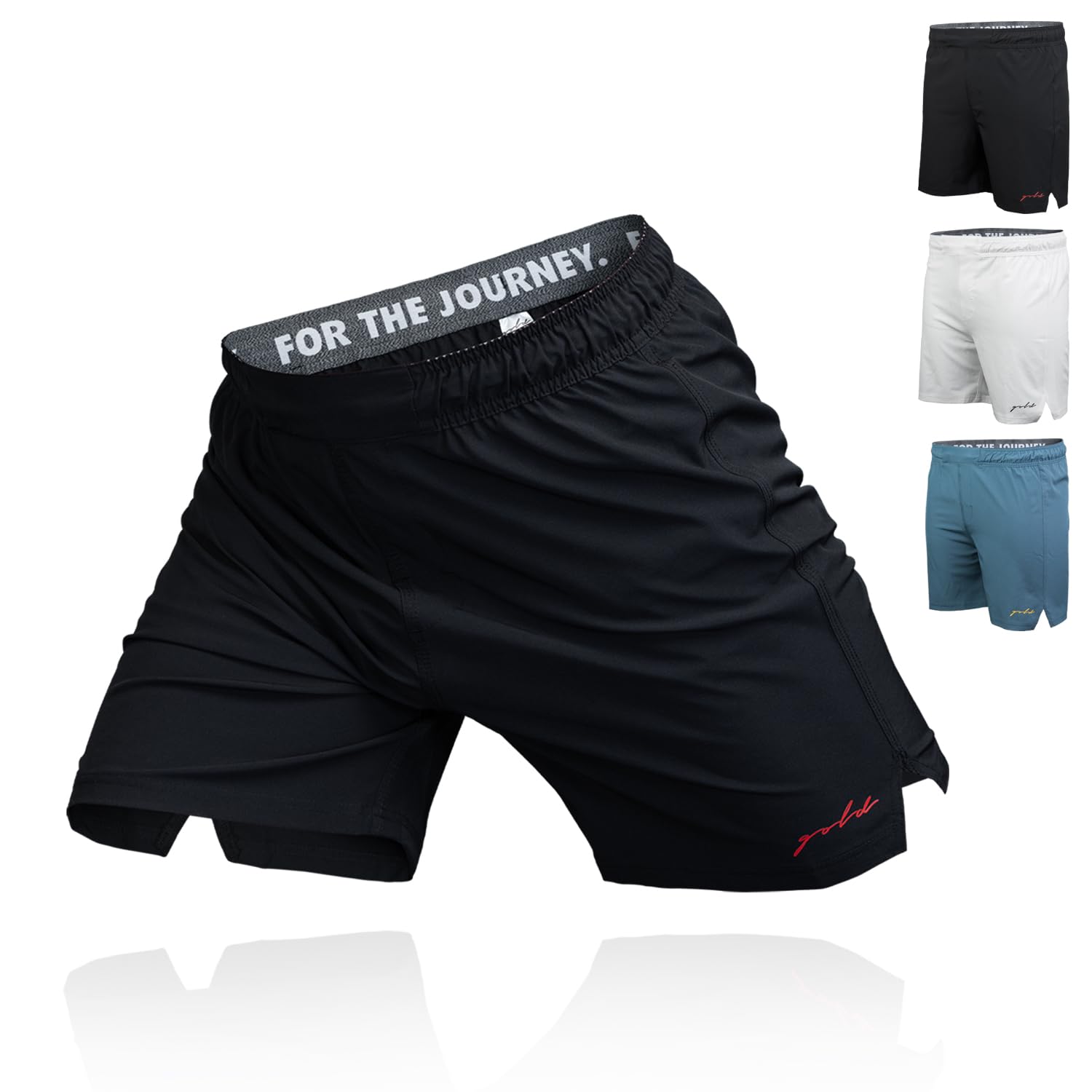 Gold BJJ Airflex Jiu Jitsu Shorts - Fight Short for No Gi, Wrestling, MMA & Boxing