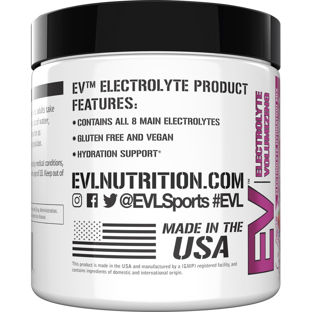 Evlution Ultimate Electrolytes Powder Hydration Drink - Quick Replenishing Hydration Powder Drink Mix with 8 Key Electrolytes and Antioxidants - Vegan Gluten Free Keto Friendly Blend (Berry Splash)