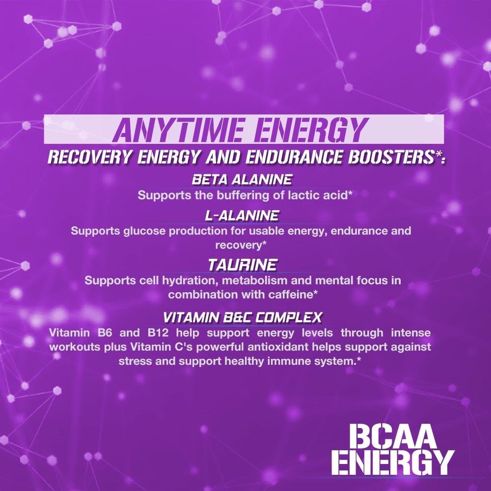 EVL BCAAs Amino Acids Powder - BCAA Energy Pre Workout Powder for Muscle Recovery Lean Growth and Endurance - Rehydrating Post Workout Recovery Drink with Natural Caffeine - Pink Lemonade