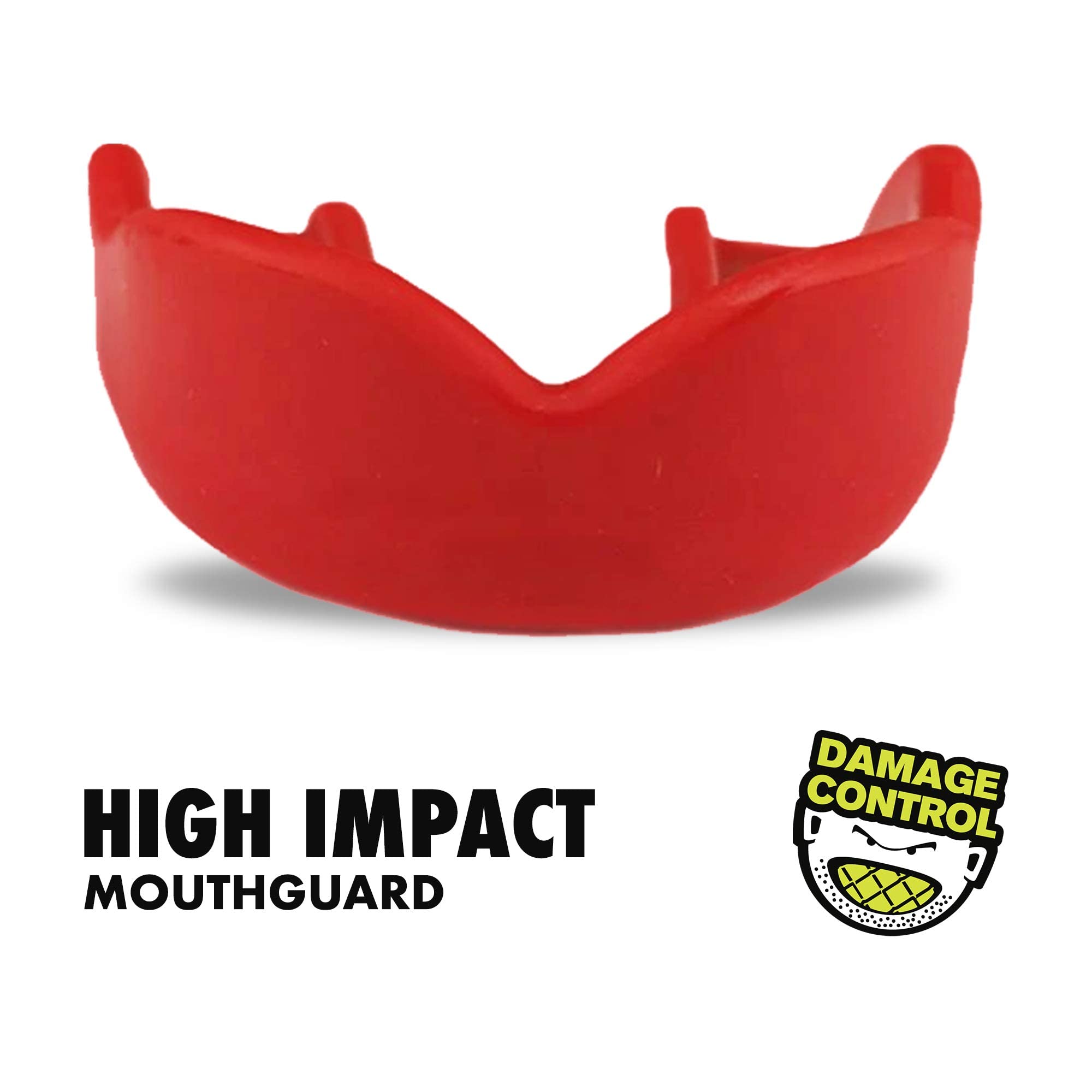 DAMAGE CONTROL High-Impact Mouth Guard – Sports Mouthguard for Boxing, Football, Hockey, Lacrosse & Basketball, Protects Teeth & Jaw, Protective Mouthpiece for Adults & Youth (Adult, HA HA HA 2.0)