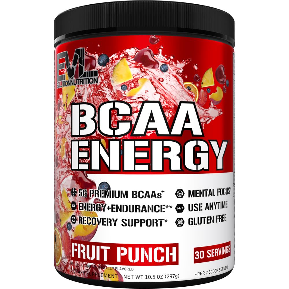 EVL BCAAs Amino Acids Powder - BCAA Energy Pre Workout Powder for Muscle Recovery Lean Growth and Endurance - Rehydrating Post Workout Recovery Drink with Natural Caffeine - Pink Lemonade