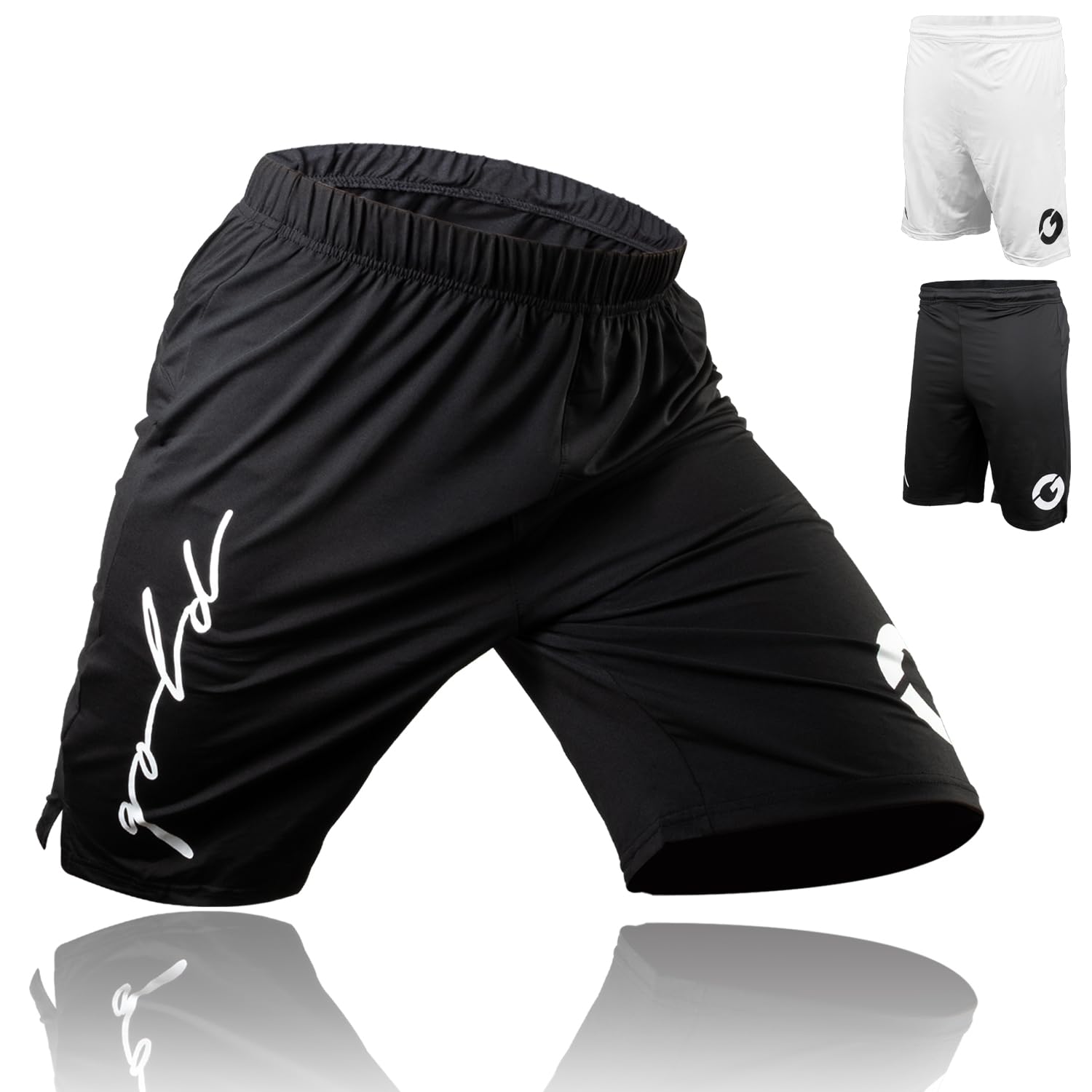 Gold BJJ Jiu Jitsu Shorts - IBJJF Approved No Gi Fight Short - for Grappling, MMA, Wrestling, Muay Thai & Boxing