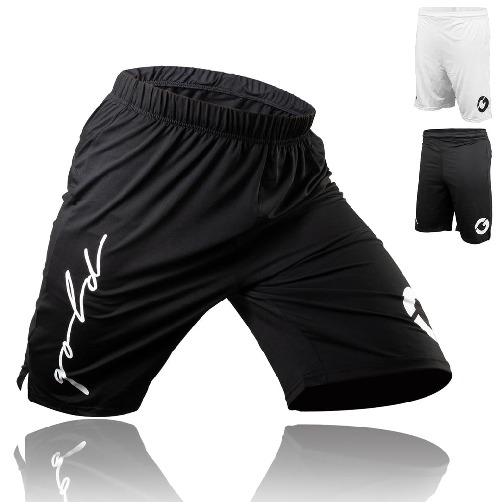 Gold BJJ Jiu Jitsu Shorts - IBJJF Approved No Gi Fight Short - for Grappling, MMA, Wrestling, Muay Thai & Boxing