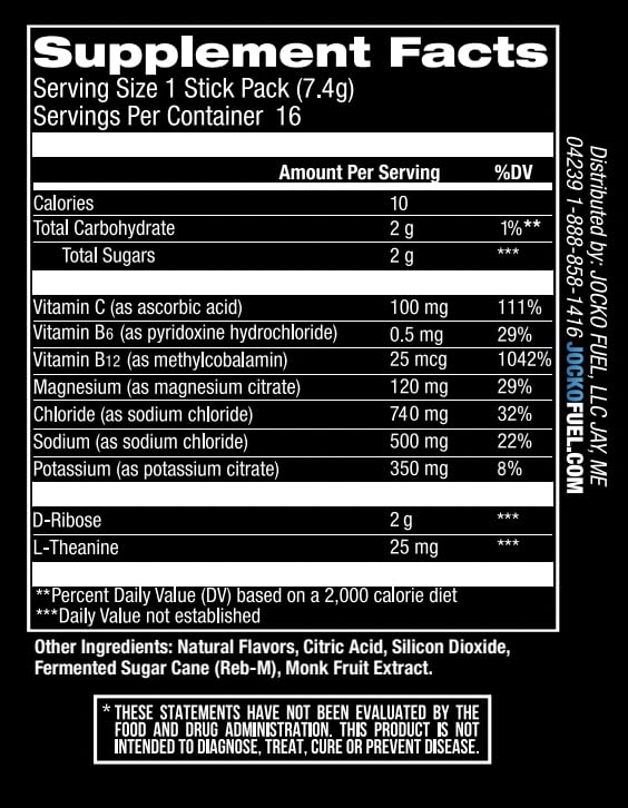 Jocko Fuel Packets Low Sugar - Hydration Amplifier Packets for Recovery, Dehydration, & Exercise - with Vitamins B6, B12 & C (16 Packets) Lemon Lime