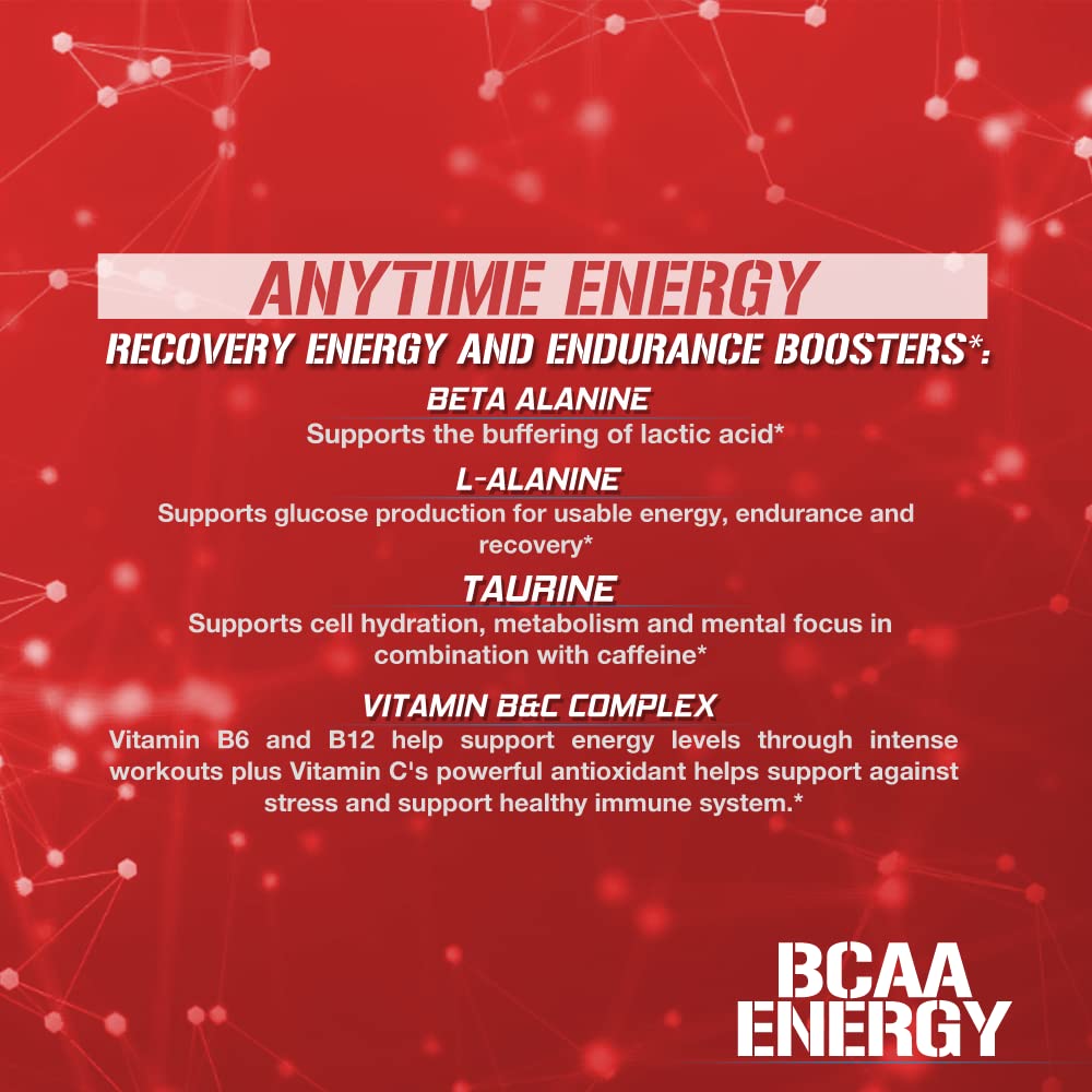 EVL BCAAs Amino Acids Powder - BCAA Energy Pre Workout Powder for Muscle Recovery Lean Growth and Endurance - Rehydrating Post Workout Recovery Drink with Natural Caffeine - Pink Lemonade