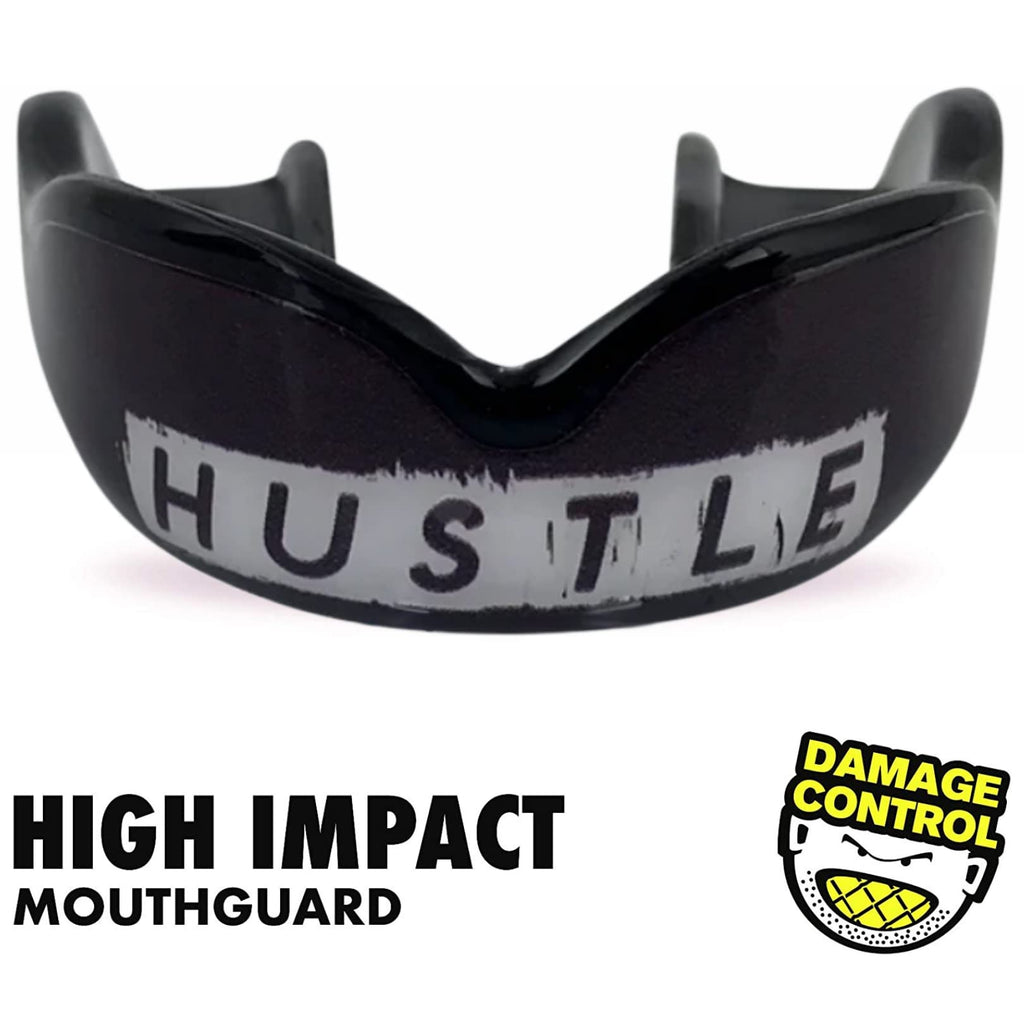 DAMAGE CONTROL High-Impact Mouth Guard – Sports Mouthguard for Boxing, Football, Hockey, Lacrosse & Basketball, Protects Teeth & Jaw, Protective Mouthpiece for Adults & Youth (Adult, HA HA HA 2.0)