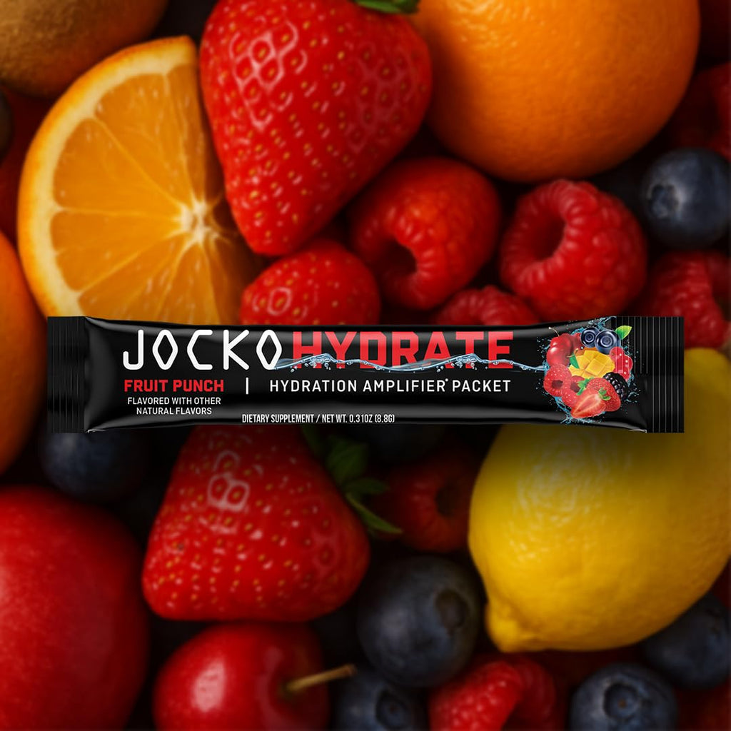 Jocko Fuel Packets Low Sugar - Hydration Amplifier Packets for Recovery, Dehydration, & Exercise - with Vitamins B6, B12 & C (16 Packets) Lemon Lime