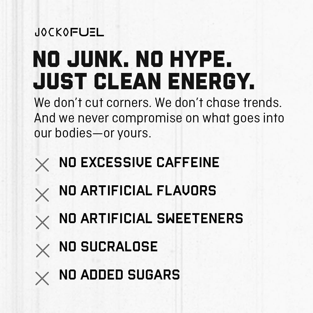 Jocko Fuel Blue Raspberry Energy Drink, 12 Pack, 0 Sugar, 95mg Caffeine, Supports Brain Health