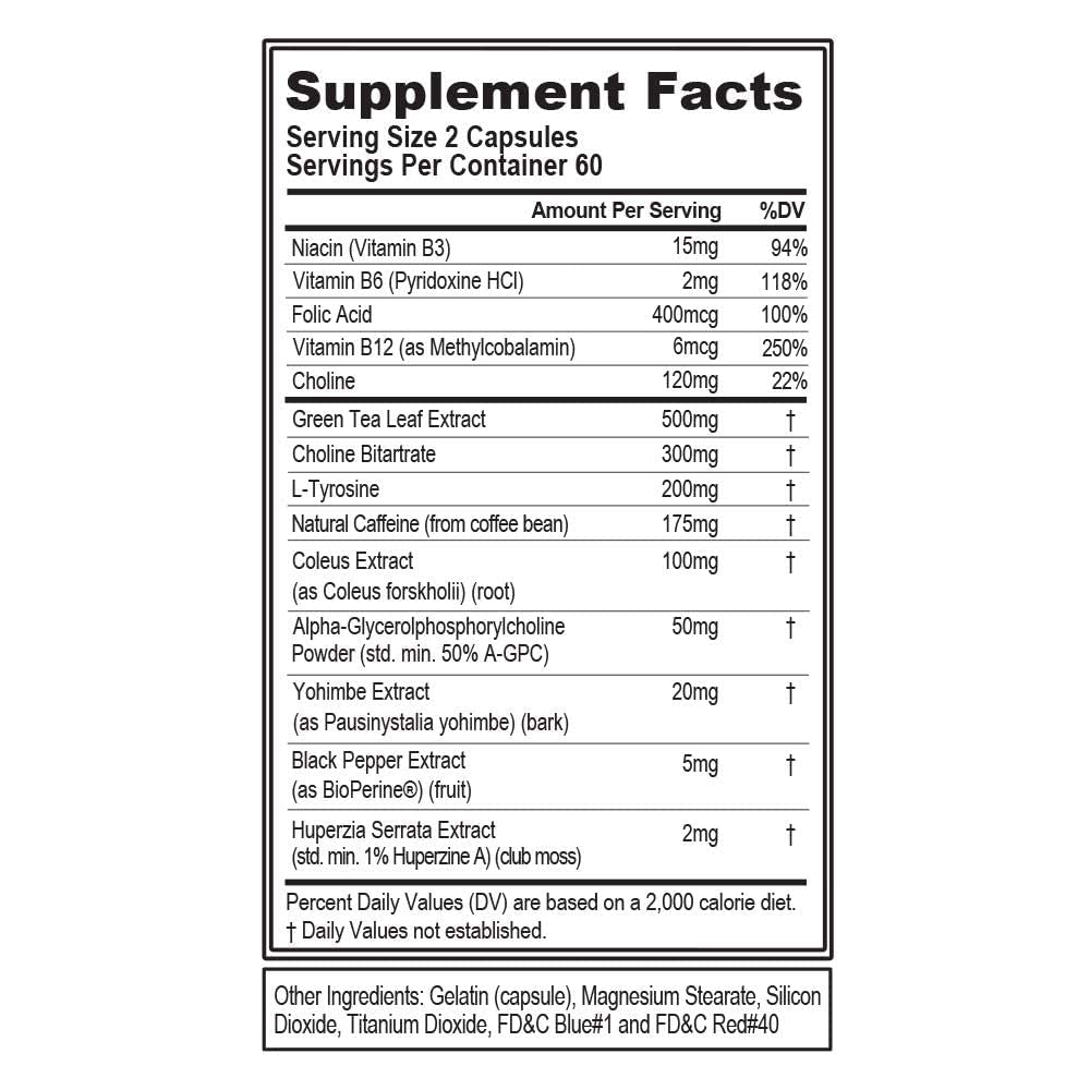 EVL Thermogenic Fat Burner Support - Fast Acting Weight Loss Energy and Appetite Support - Trans4orm Green Tea Supplement for Men and Women - 60 Servings