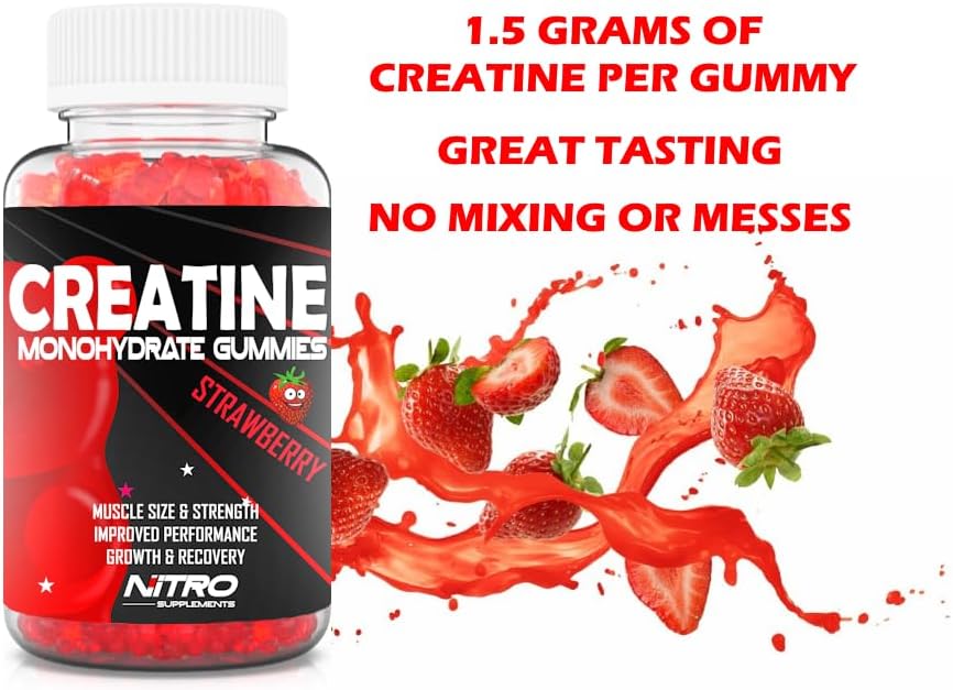 Nitro Supplements - Creatine Monohydrate Gummies (60ct) 30 Servings