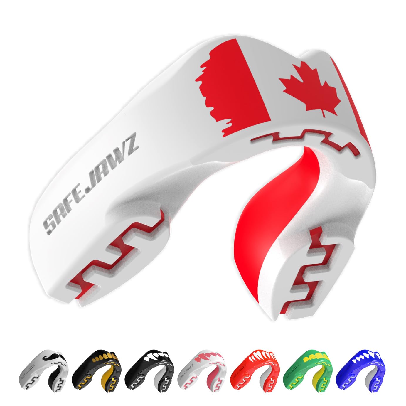 SafeJawz Sports Mouthguard, Dual Layer Premium Mouth Guard with Case for Basketball, Lacrosse, Football, Martial Arts, Hockey, Wrestling, Ice Hockey and All Contact Sports