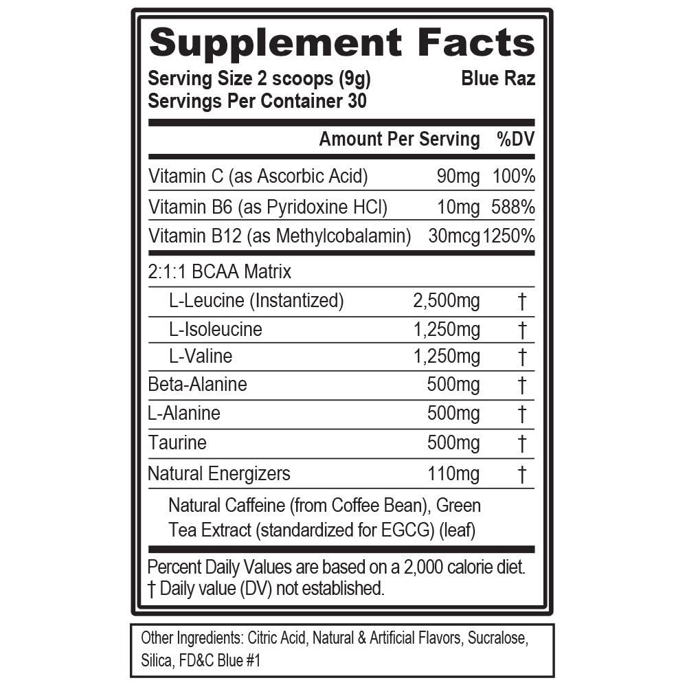 EVL BCAAs Amino Acids Powder - BCAA Energy Pre Workout Powder for Muscle Recovery Lean Growth and Endurance - Rehydrating Post Workout Recovery Drink with Natural Caffeine - Pink Lemonade