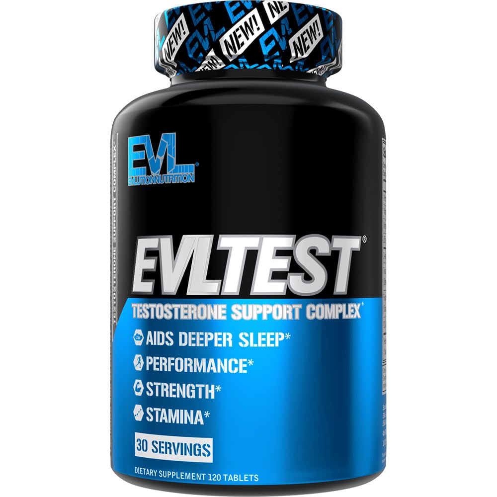 EVL Complete Testosterone Booster for Men - Post Workout Recovery Testosterone Supplement with DIM Plus D Aspartic Acid and Tribulus - EVLTest Estrogen Blocker for Men Post Workout Supplement