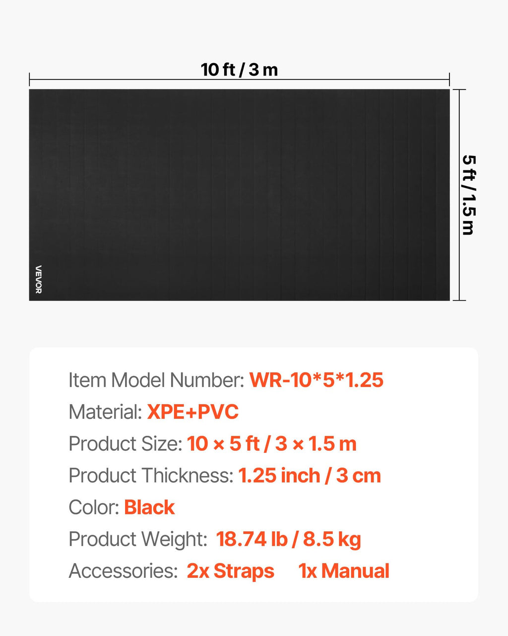 VEVOR Wrestling Mat, Martial Arts Thick Mat for Home Gym Exercise, PVC or Inflatable Training Mats with Circles,for Gymnastics, Tatami, Jiu Jitsu BJJ MMA Judo, Black