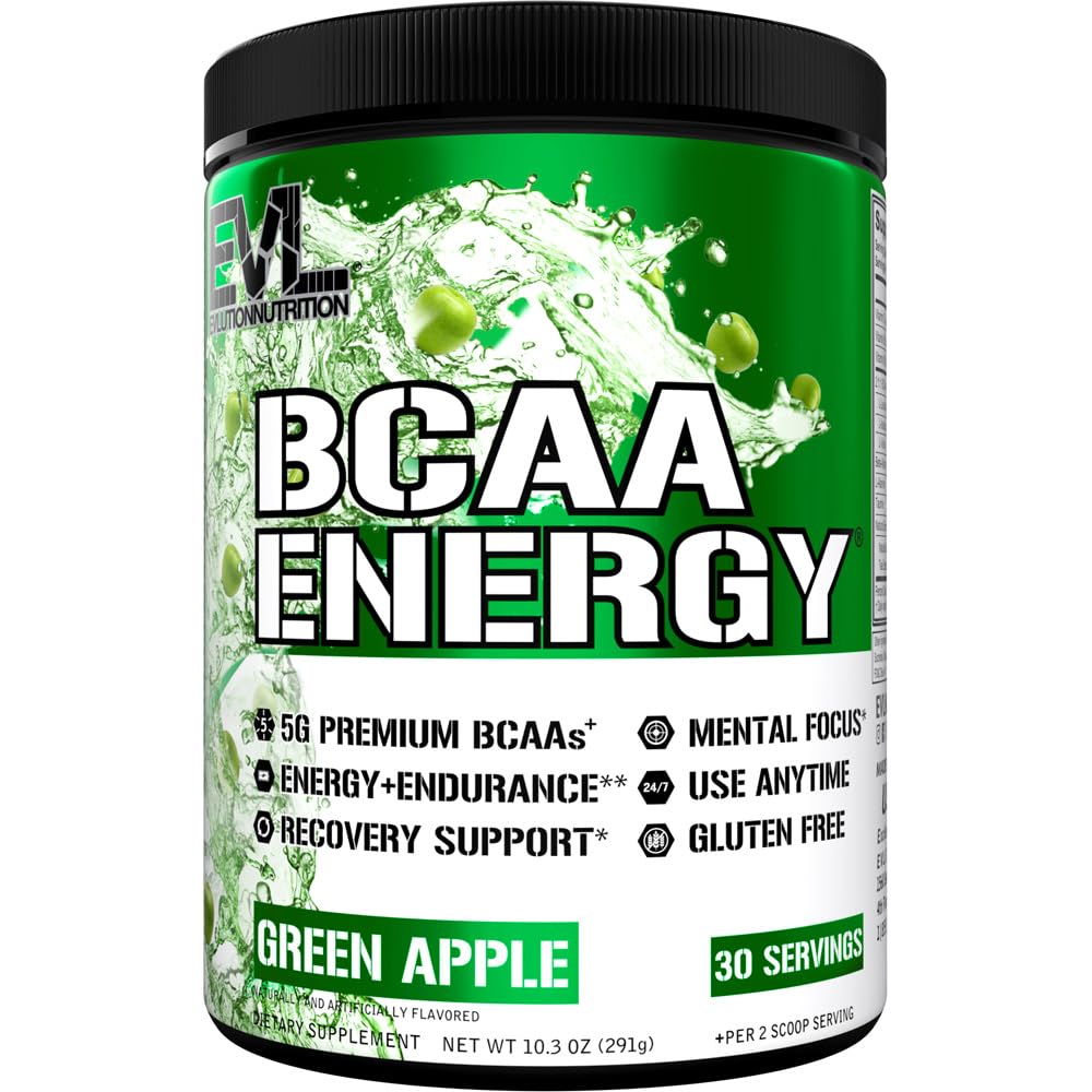 EVL BCAAs Amino Acids Powder - BCAA Energy Pre Workout Powder for Muscle Recovery Lean Growth and Endurance - Rehydrating Post Workout Recovery Drink with Natural Caffeine - Pink Lemonade