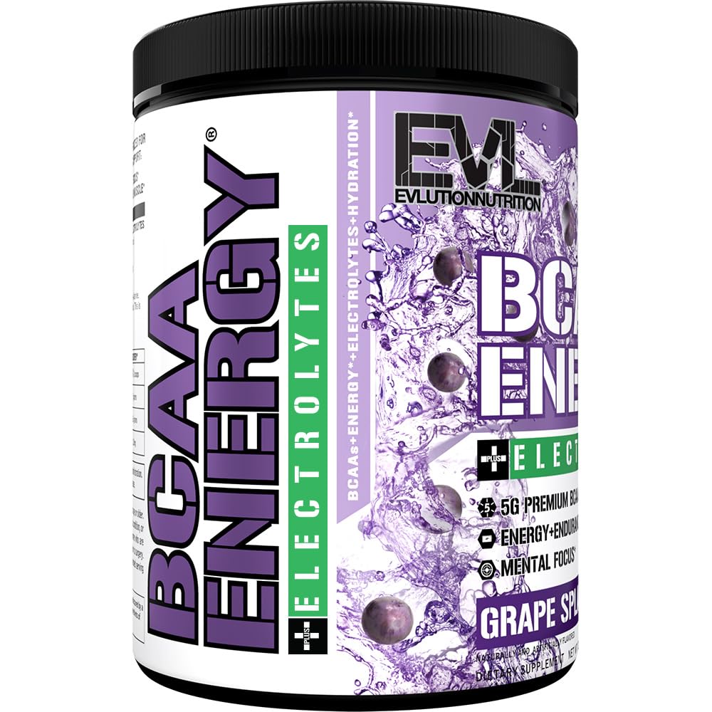 EVL BCAAs Amino Acids Powder - BCAA Energy Pre Workout Powder for Muscle Recovery Lean Growth and Endurance - Rehydrating Post Workout Recovery Drink with Natural Caffeine - Pink Lemonade