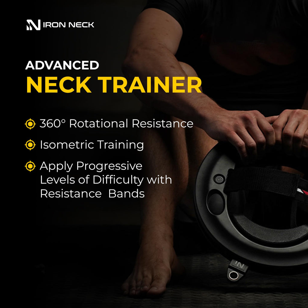 Iron Neck - Advanced Neck Trainer, Strengthener, Exerciser, & Rehabilitation Device to Relieve Pain & Improve Posture - Workout & Strength Training Equipment, Home Gym Accessories for Men
