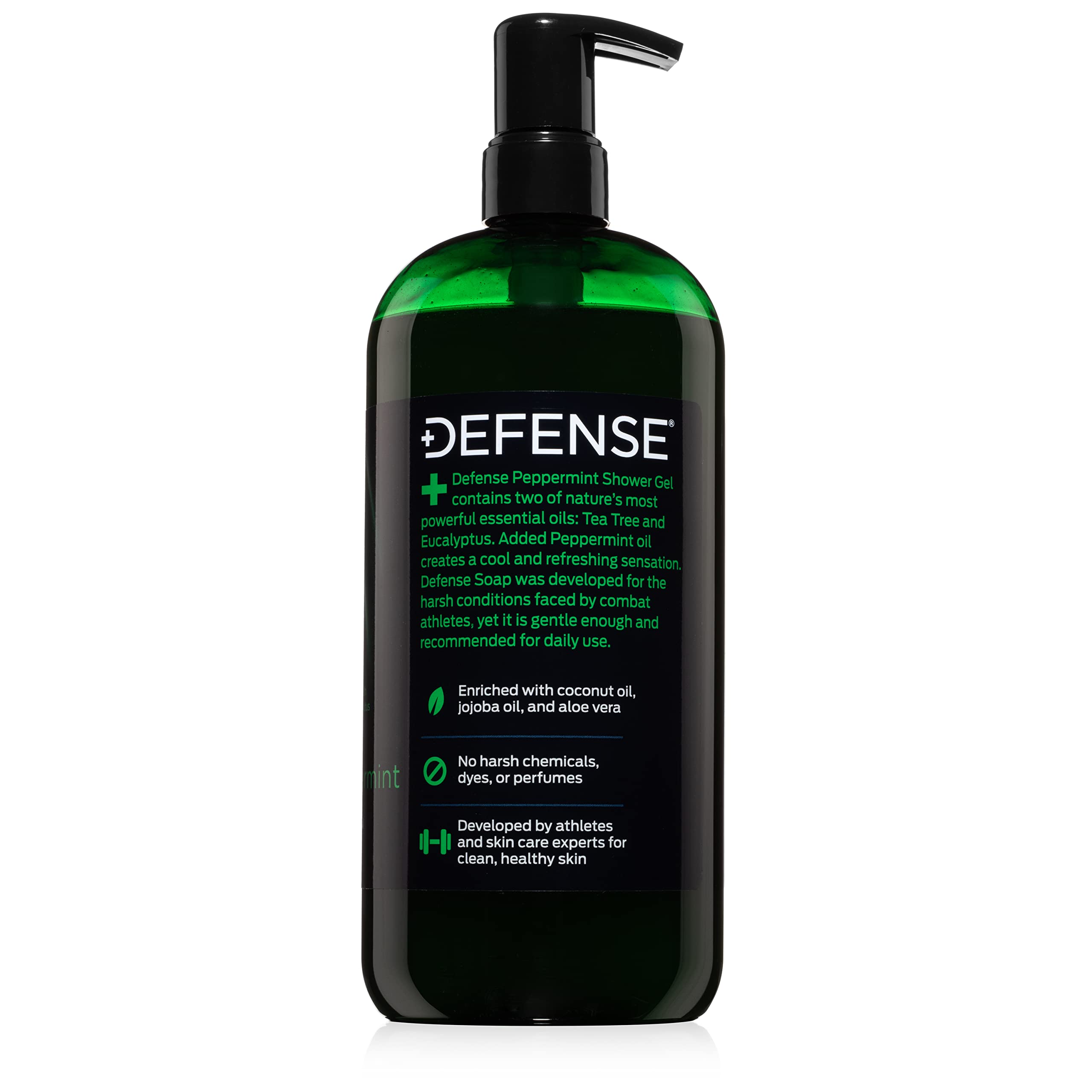 Defense Soap Tea Tree Body Wash | All Natural Organic Shower Soap for Athletes | Odor Control & Skin Fungal Protection for Sports, Post Workout & Recovery - 32 oz