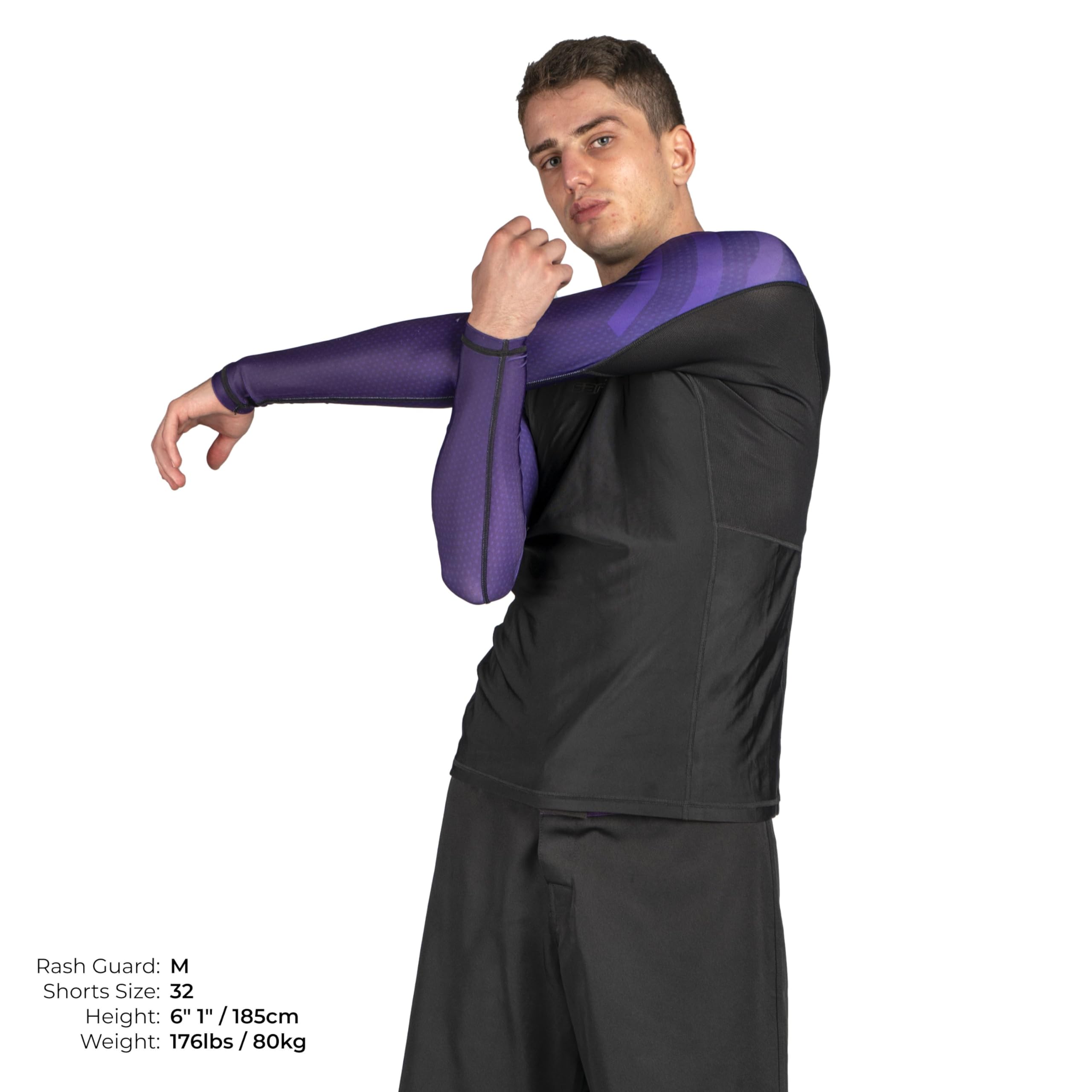 Sanabul Essential Long Sleeve Compression Training Rash Guard for MMA BJJ Wrestling Grappling and No Gi Jiu Jitsu rashguard