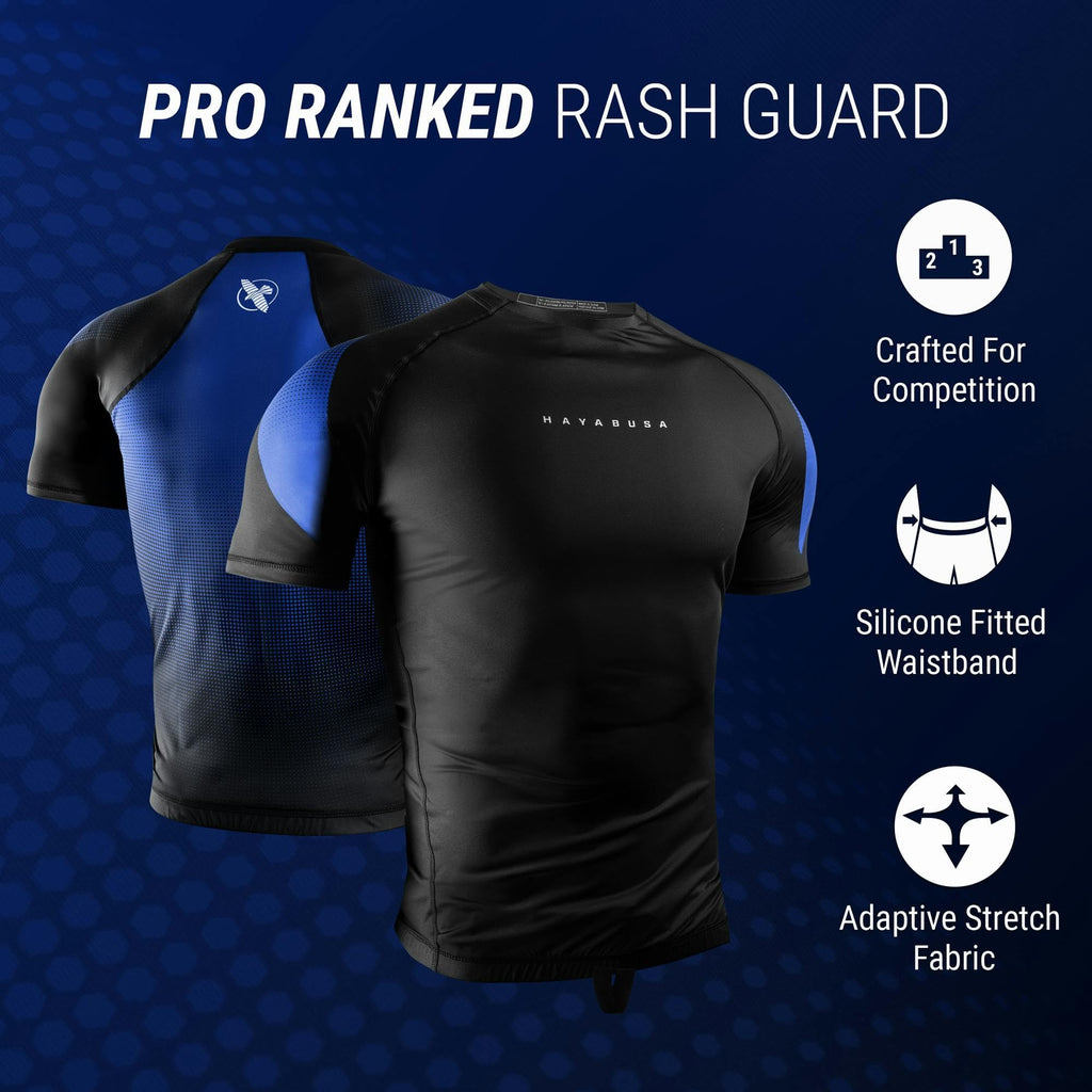 Hayabusa Men's Pro Ranked Short Sleeve BJJ Rash Guard