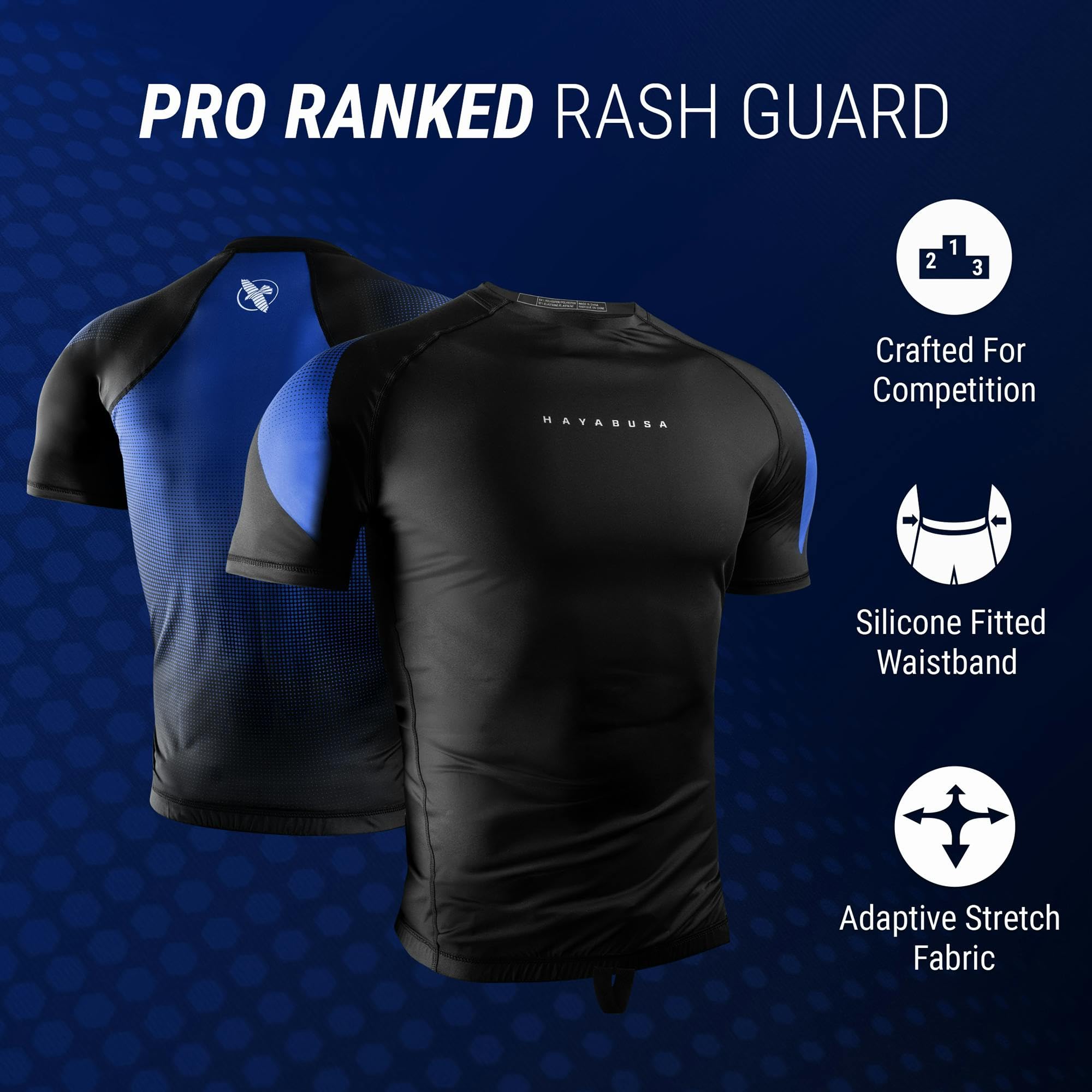 Hayabusa Men's Pro Ranked Short Sleeve BJJ Rash Guard
