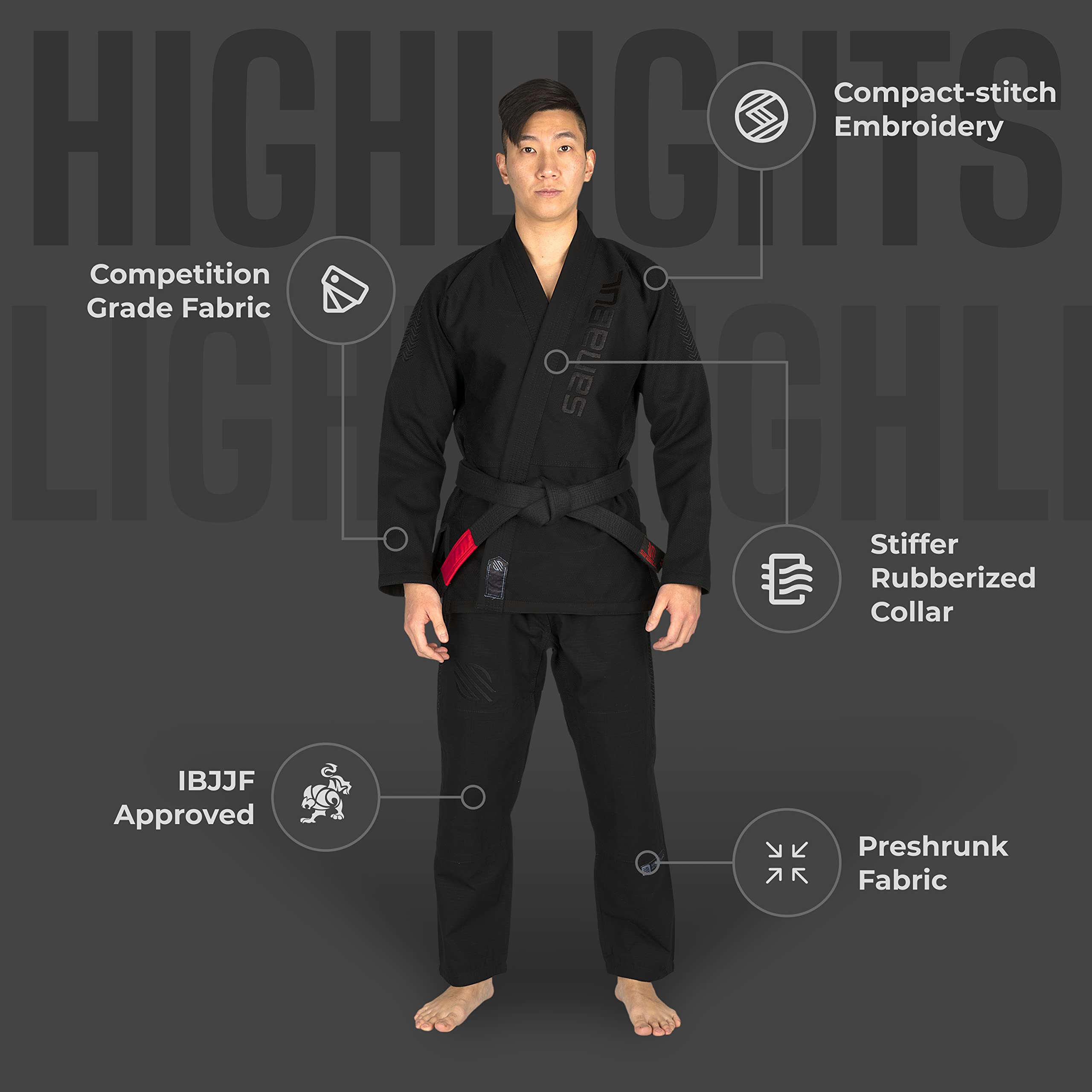 Sanabul Highlights Pro Brazilian Jiu Jitsu Gi Premium BJJ Gi IBJJF Competition