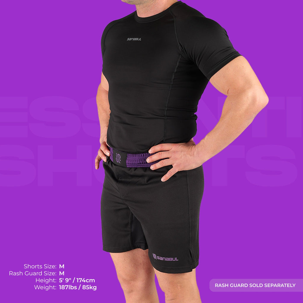 Sanabul Essential MMA Shorts for Men Boxing No Gi Jiu Jitsu Grappling BJJ Shorts