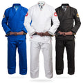 Gold BJJ Calavera Jiu Jitsu Gi - Ultra Strong Gold Weave Premium Kimono - IBJJF Competition Approved Uniform