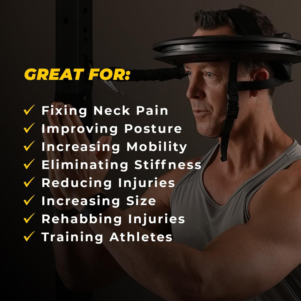 Iron Neck - Advanced Neck Trainer, Strengthener, Exerciser, & Rehabilitation Device to Relieve Pain & Improve Posture - Workout & Strength Training Equipment, Home Gym Accessories for Men